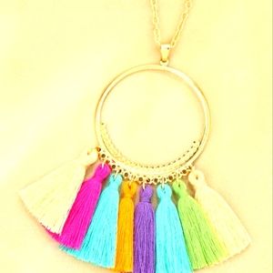 BRAND NEW! BOHO Tassel Hoop Necklace
